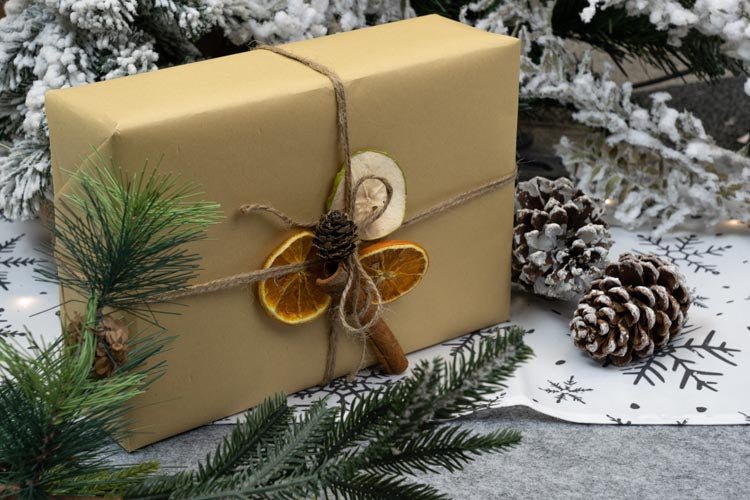 Geschenkpapier weihnachten 70cm/5m Kraft - AllBags