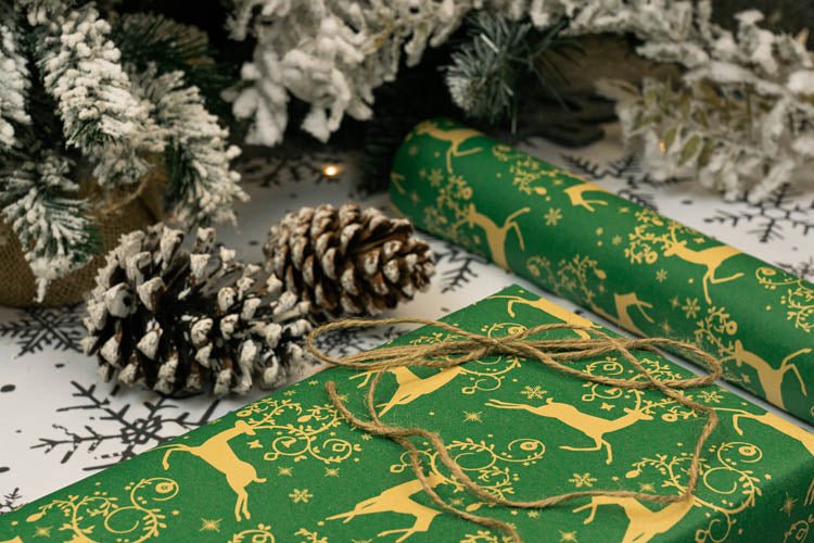 Geschenkpapier weihnachten 70cm/5m Rentier - AllBags