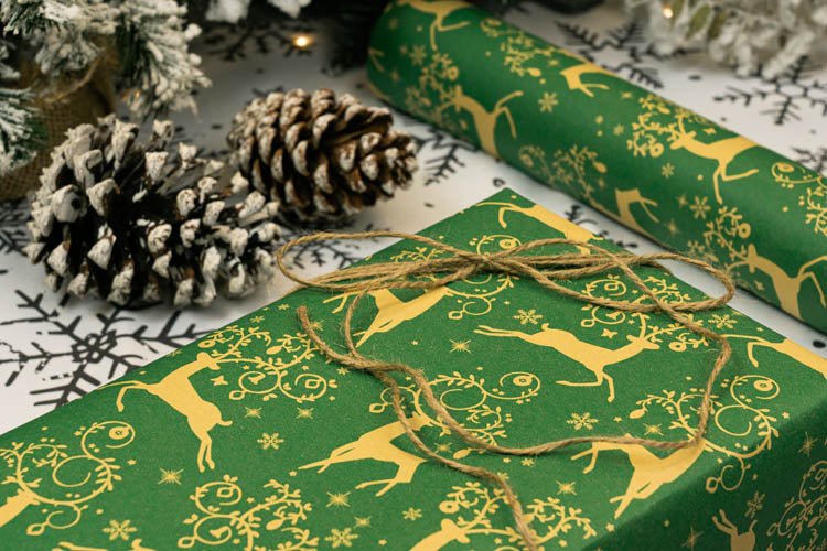 Geschenkpapier weihnachten 70cm/5m Rentier