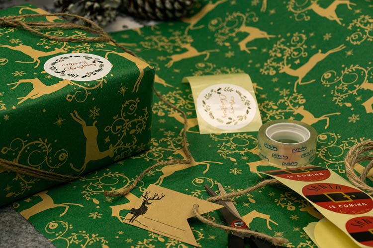 Geschenkpapier weihnachten 70cm/5m Rentier - AllBags