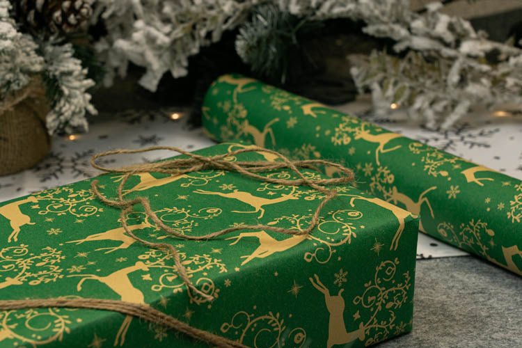 Geschenkpapier weihnachten 70cm/5m Rentier - AllBags