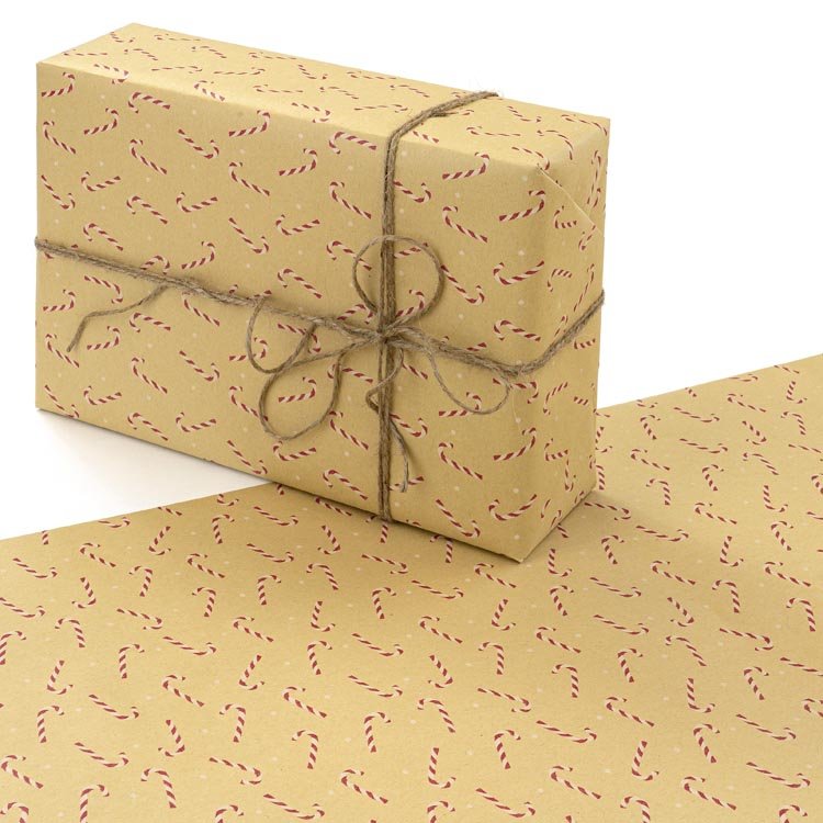 Geschenkpapier weihnachten KRAFT 70cm/5m Lollipop-Bonbons