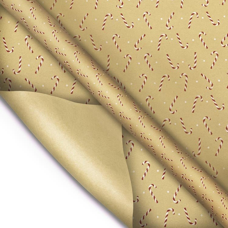 Geschenkpapier weihnachten KRAFT 70cm/5m Lollipop-Bonbons