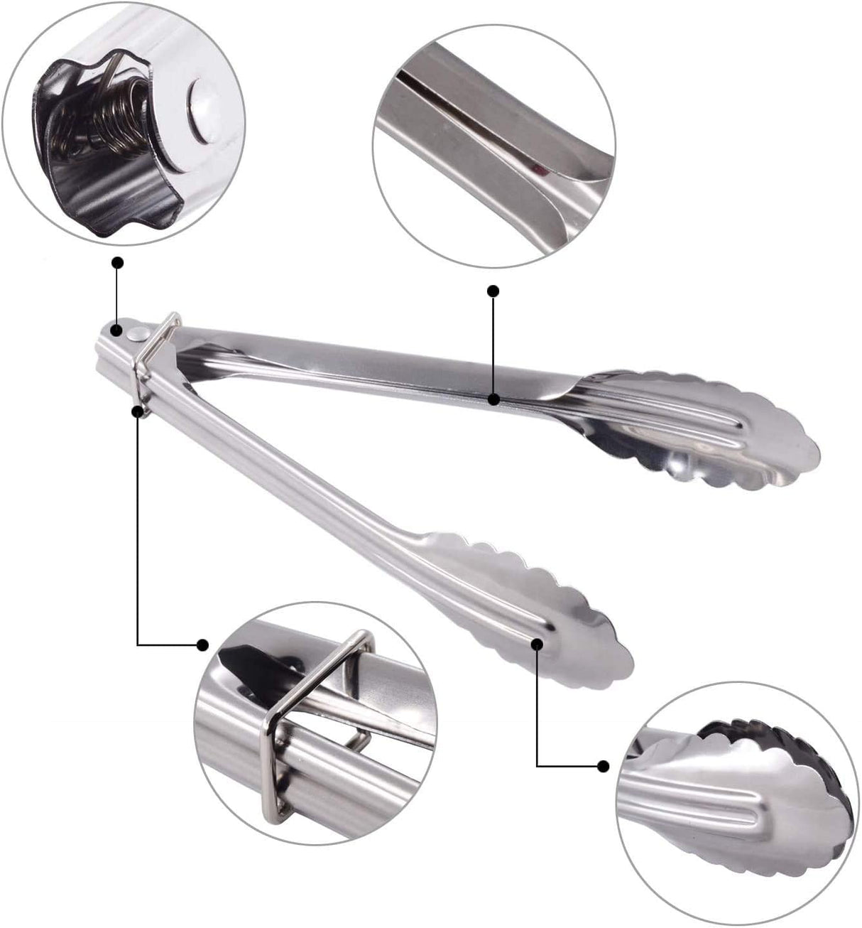 Edelstahl Grillzange