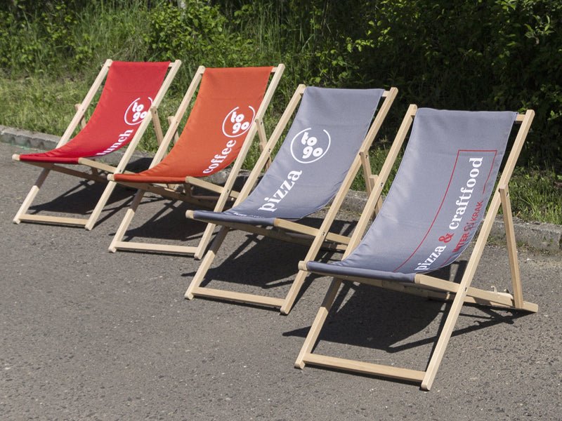 Holz-Liegestühle DEIN LOGO - AllBags