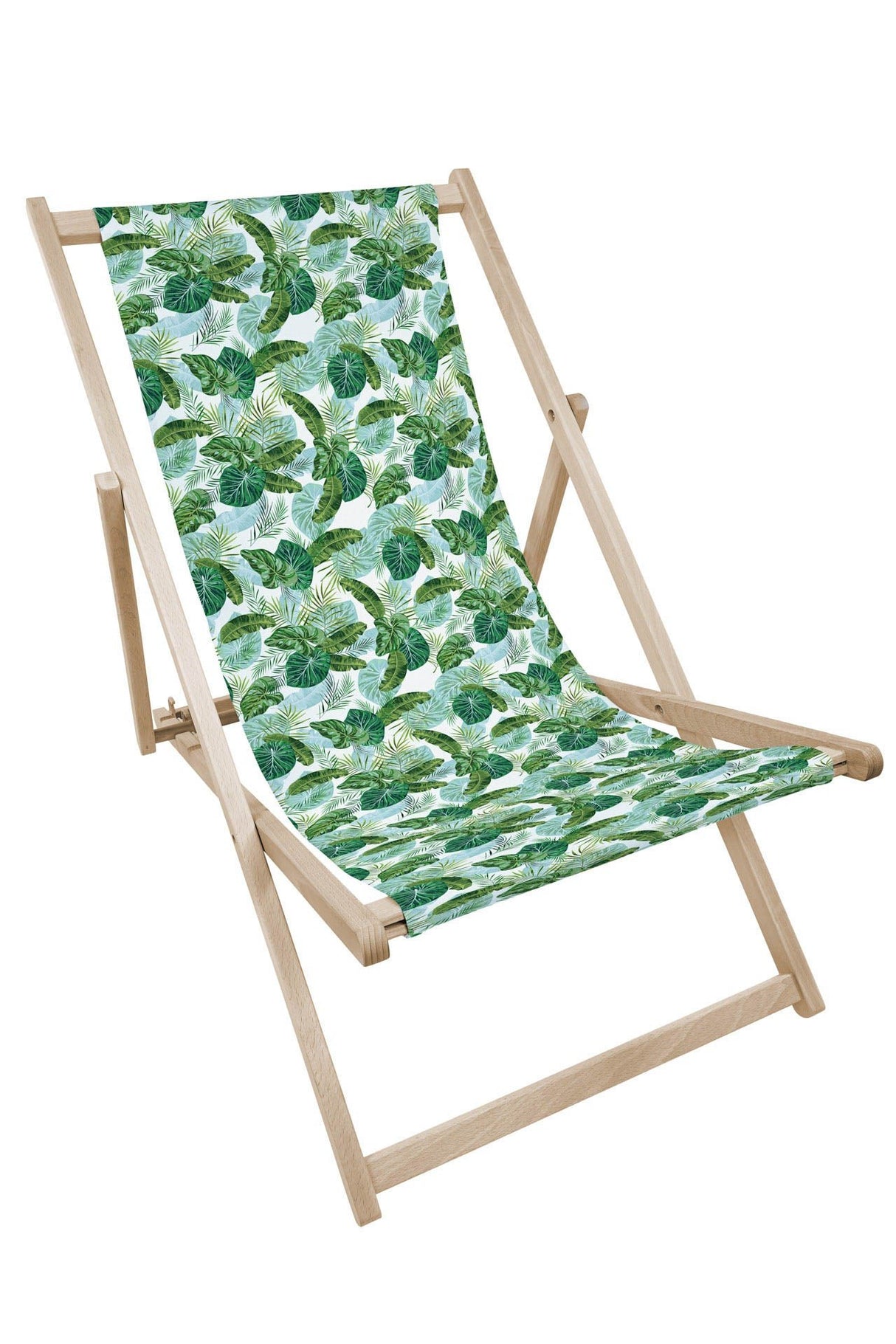 Holz-Liegestühle Helle Tropische Blätter