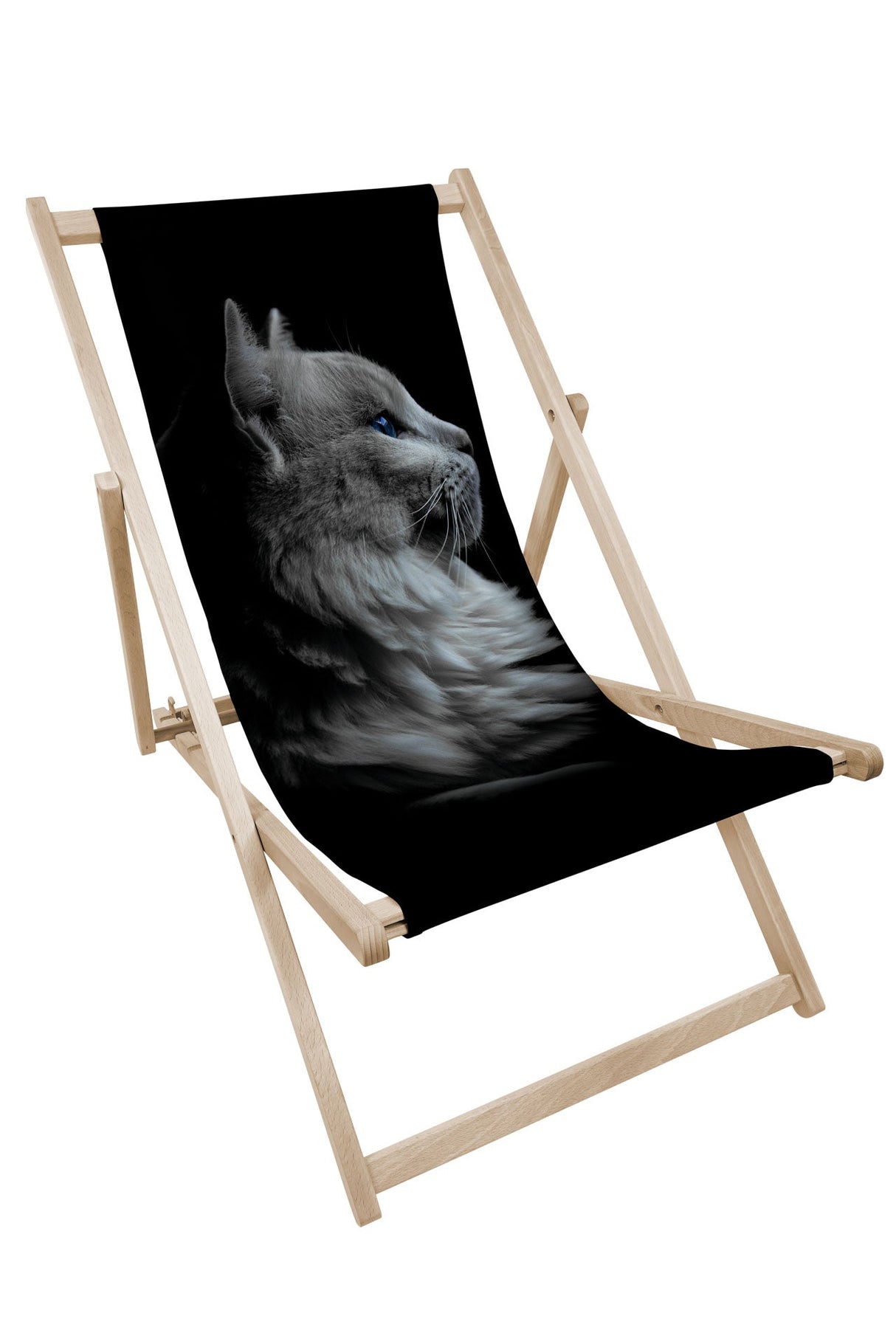 Holz-Liegestühle Katze