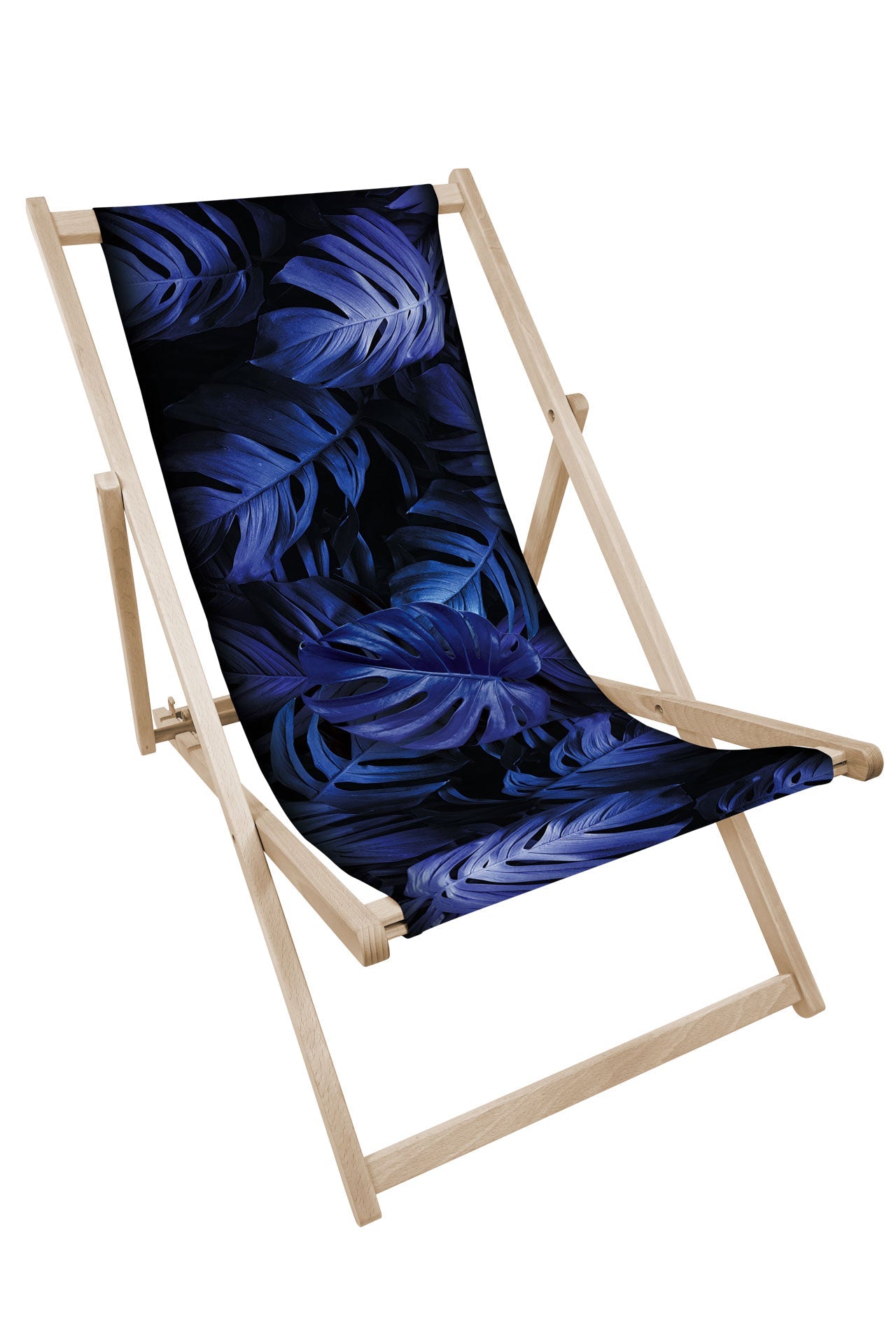 Holz-Liegestühle Marineblaue Monstera - AllBags