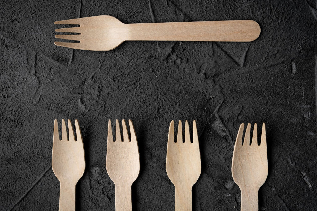 Holzgabel 16cm 100 Stück EKO