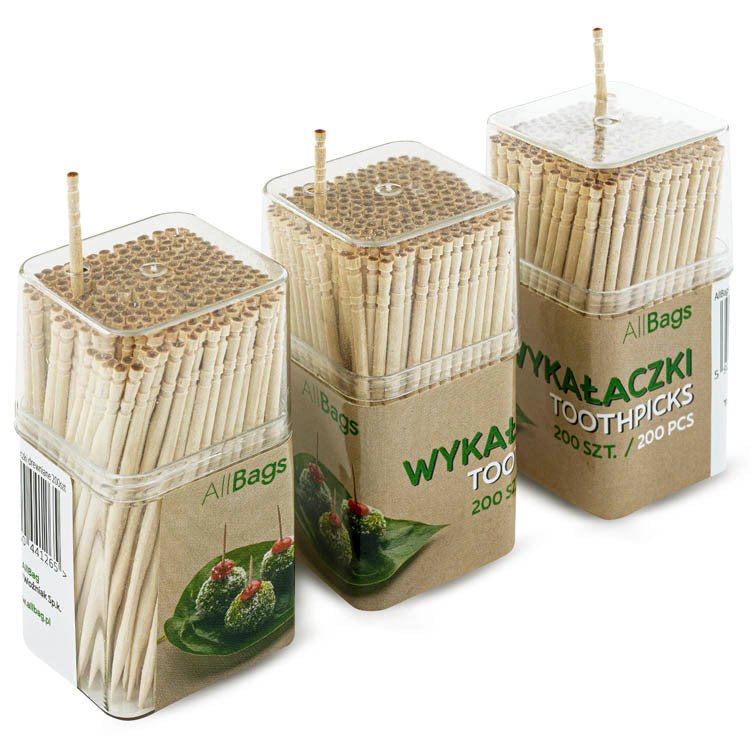 Holzzahnstocher 6,5cm 200 Stück - AllBags