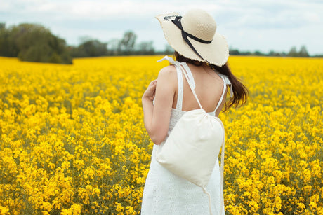 Baumwoll-Rucksack natürliches Ecru 340x400mm