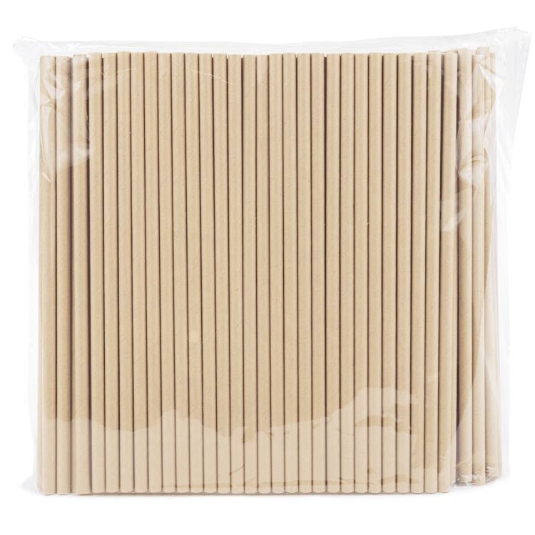 Papierstrohhalme Braun 250 Stück KRAFT - AllBags