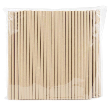 Papierstrohhalme Braun 250 Stück KRAFT
