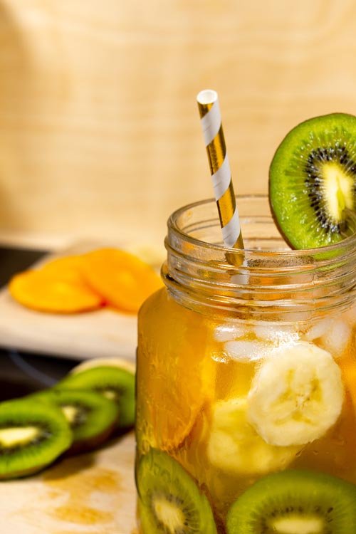 Papierstrohhalme Glänzende goldene Streifen 250 Stück