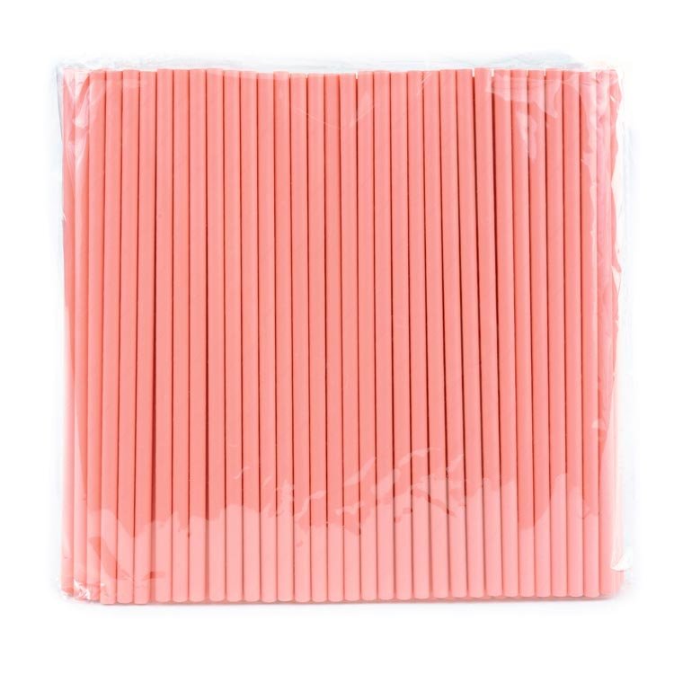 Papierstrohhalme Rosa 250 Stück - AllBags