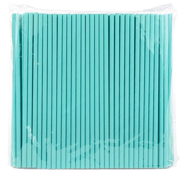 Papierstrohhalme Türkis 250 Stück - AllBags