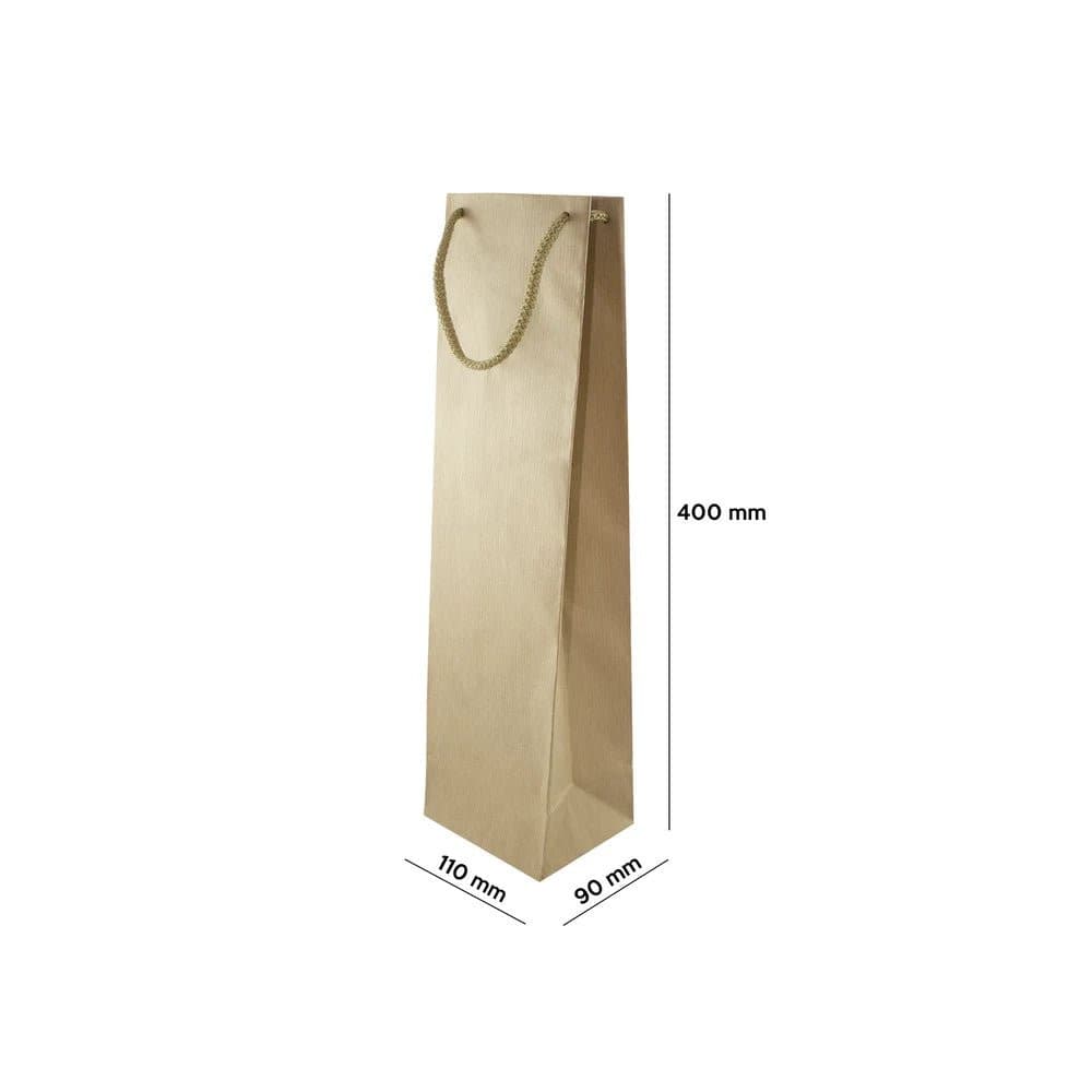 Papiertüte eco prestige 11+9x40cm Braun - AllBags