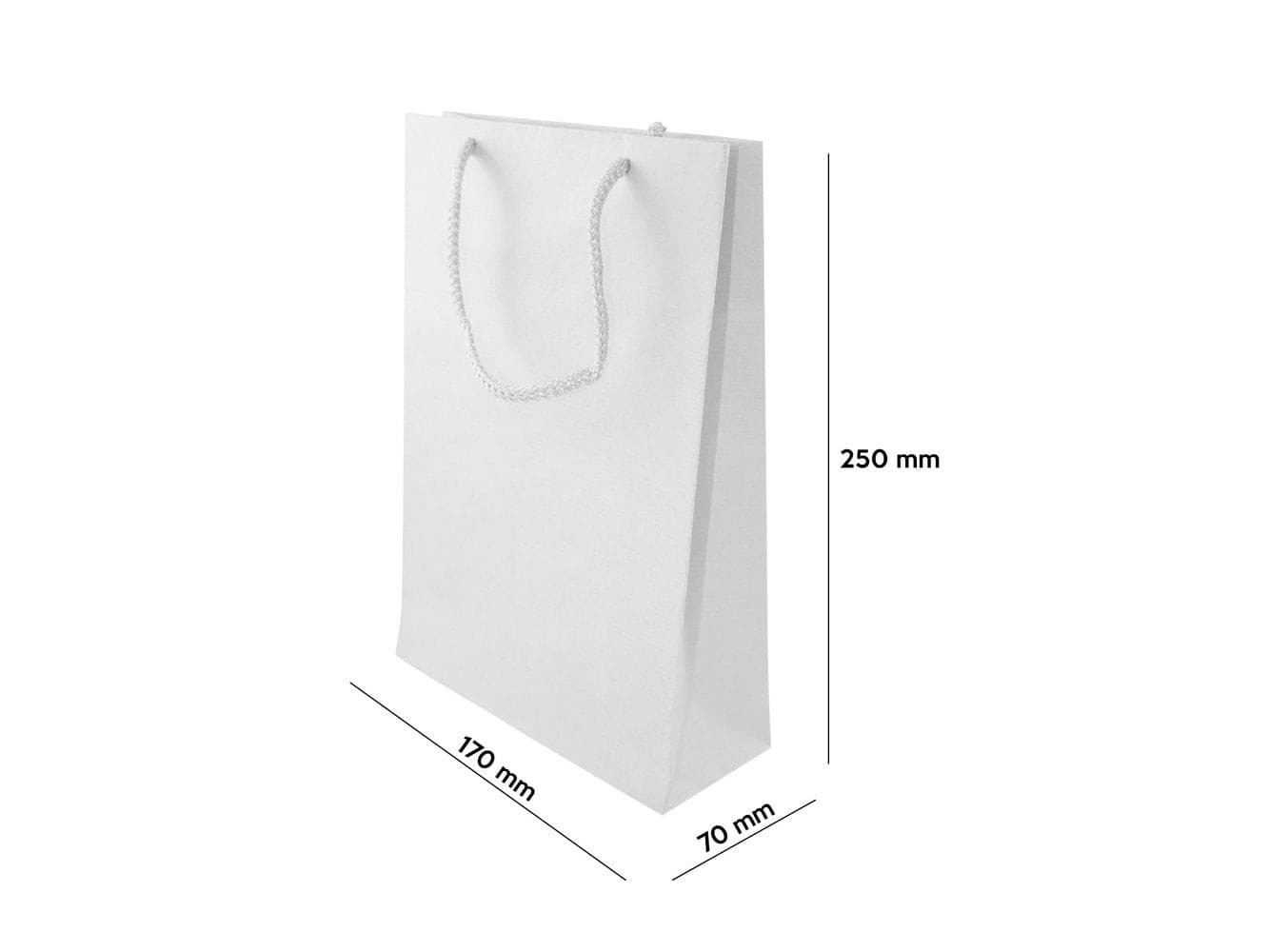 Papiertüte eco prestige 17+7x25cm Weiß - AllBags