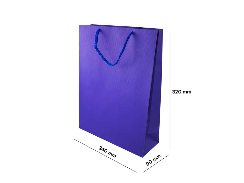 Papiertüte eco prestige 24+9x32cm Marineblau - AllBags