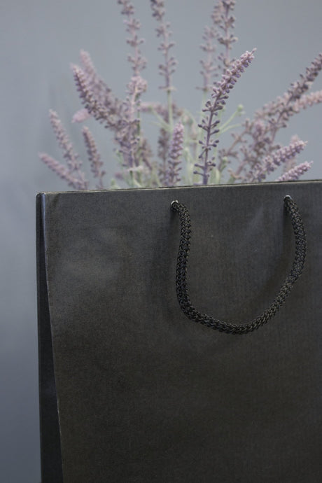 Papiertüte ECO Prestige 240x90x320mm Schwarz