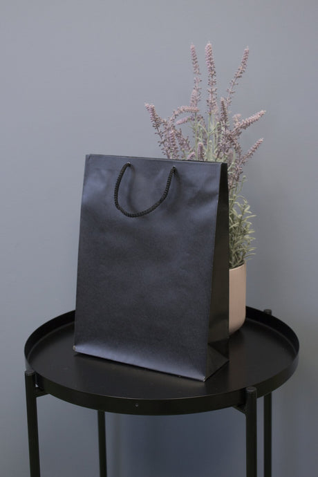 Papiertüte ECO Prestige 240x90x320mm Schwarz