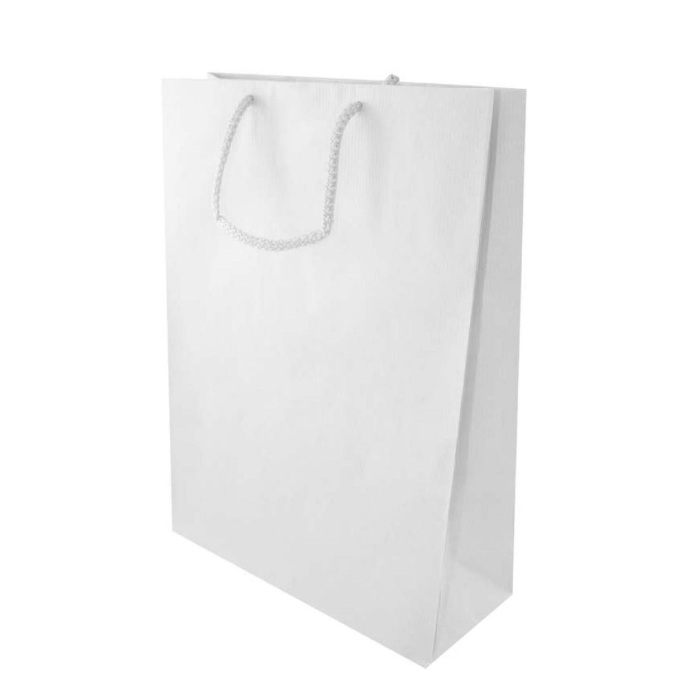 Papiertüte eco prestige 24+9x32cm Weiß - AllBags