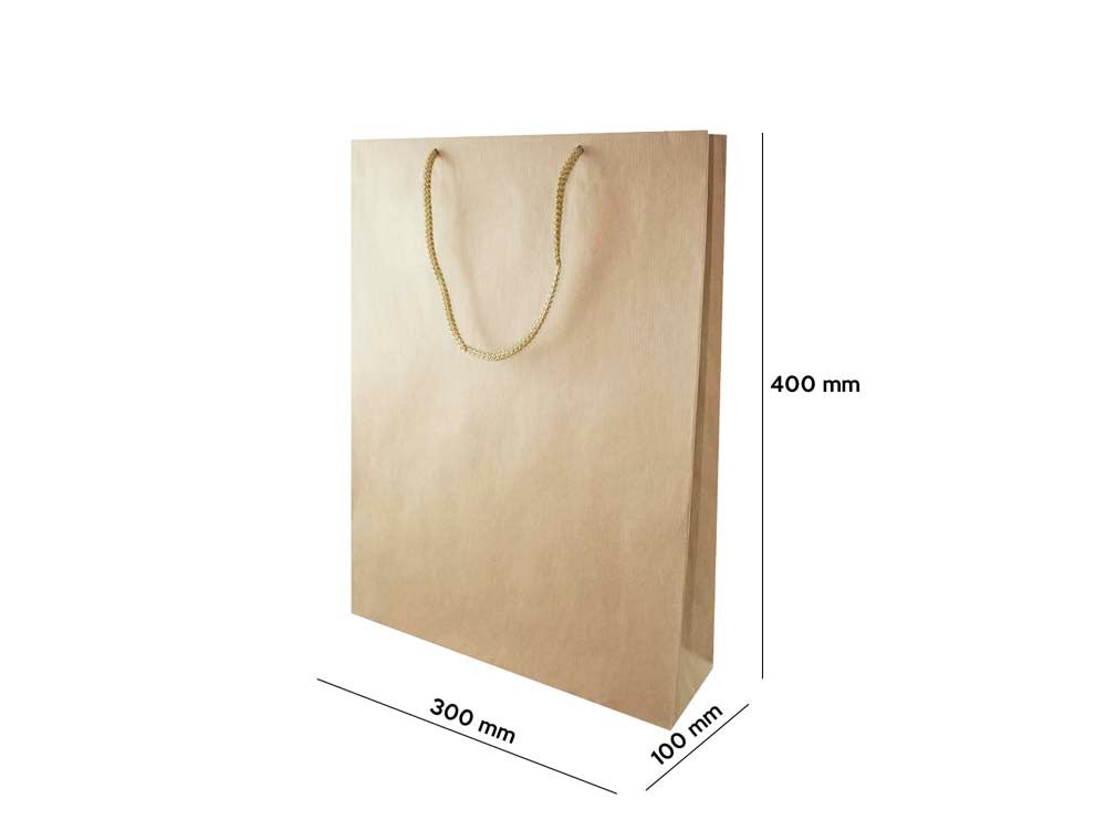 Papiertüte eco prestige 30+10x40cm Braun - AllBags