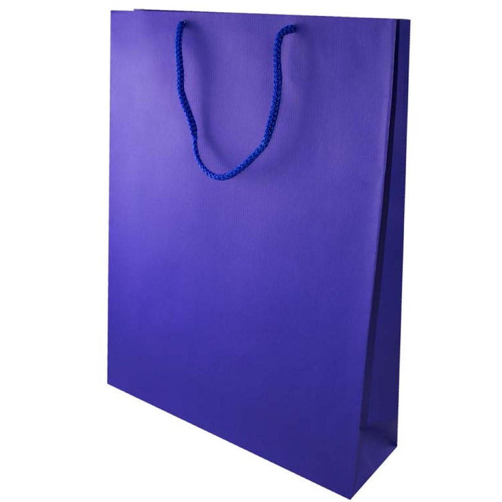 Papiertüte eco prestige 30+10x40cm Marineblau - AllBags