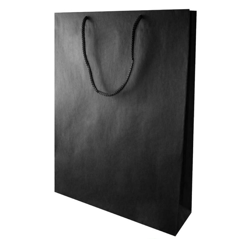 Papiertüte eco prestige 30x10x40cm Schwarz - AllBags