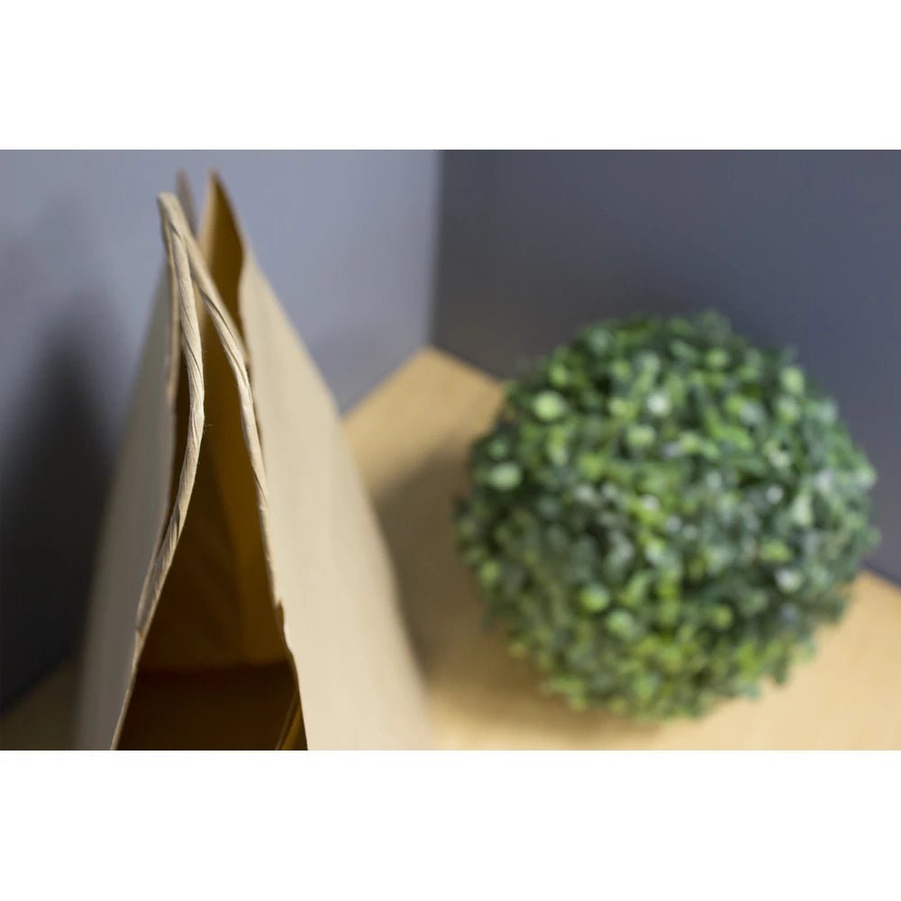 Papiertüte mit gedrehtem Griff 24+10x32cm Braun - AllBags