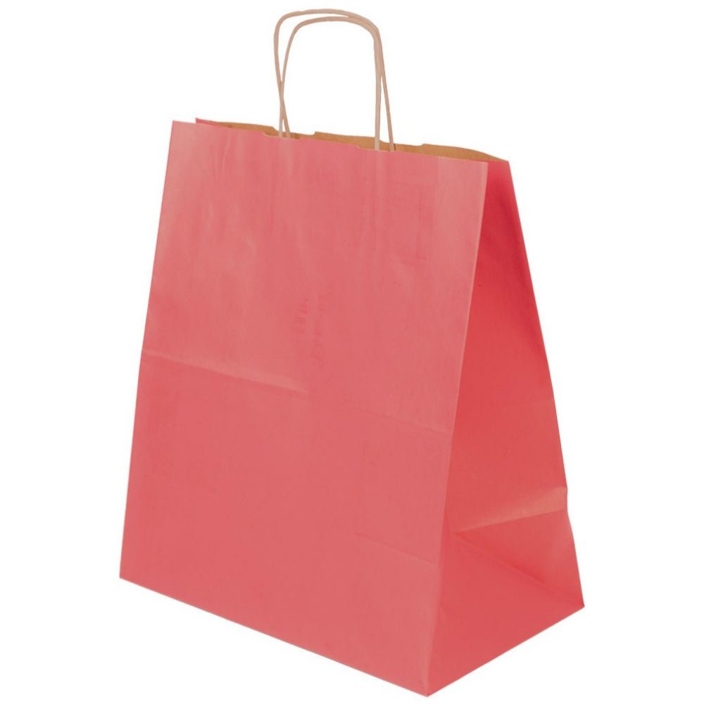Papiertüte mit gedrehtem Griff 30,5+17x34cm Rot - AllBags