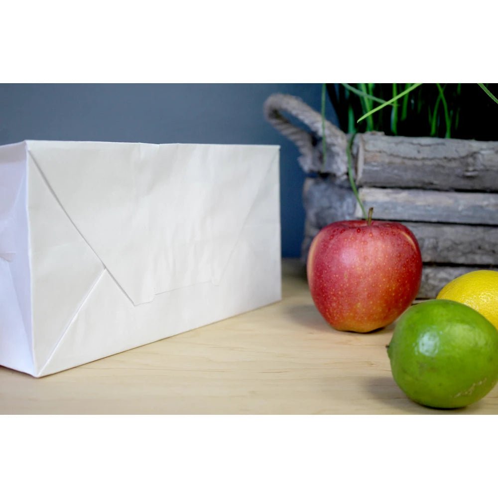 Papiertüte mit gedrehtem Griff 33+12x50cm Weiß - AllBags