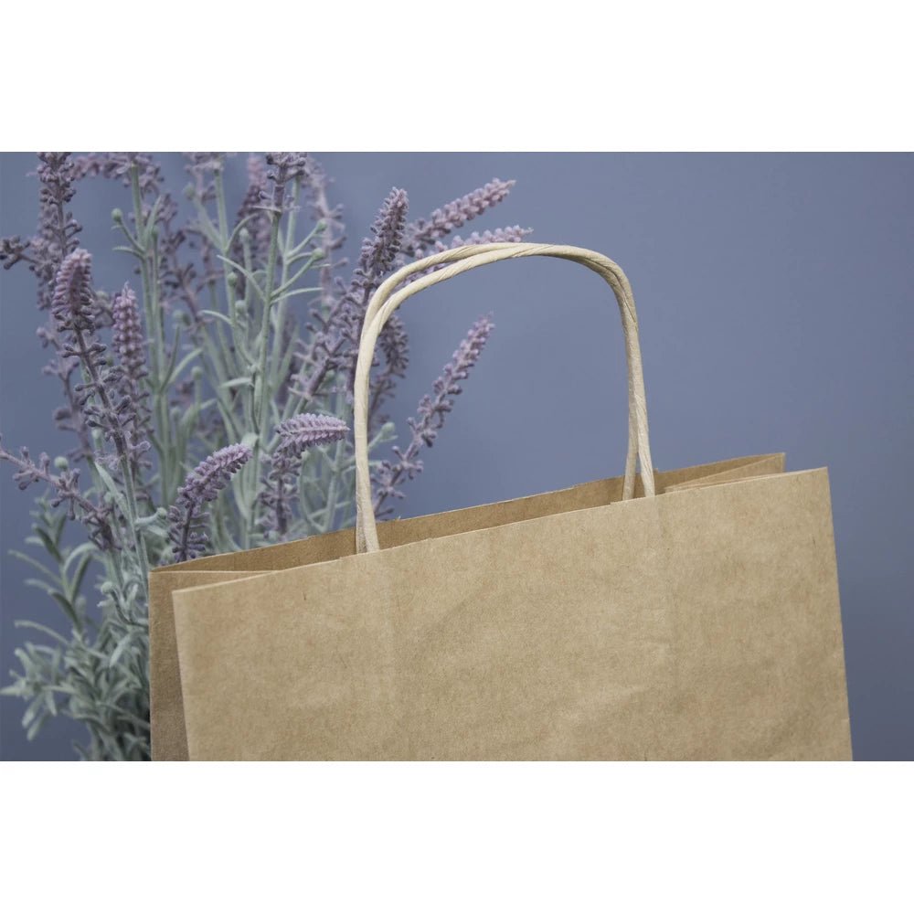 Papiertüte mit gedrehtem Griff 35+18x44cm Braun - AllBags