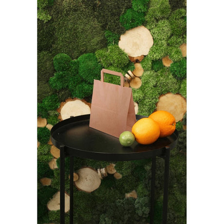 Papiertüte mit flachem Griff 220x110x245mm Braun