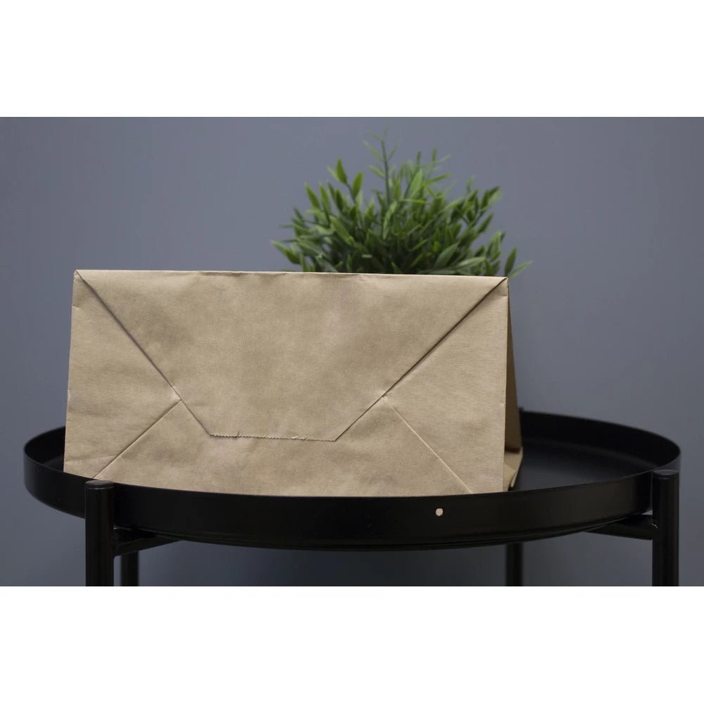 Papiertüten 32+14x42cm mit flachem Griff - Braun - AllBags