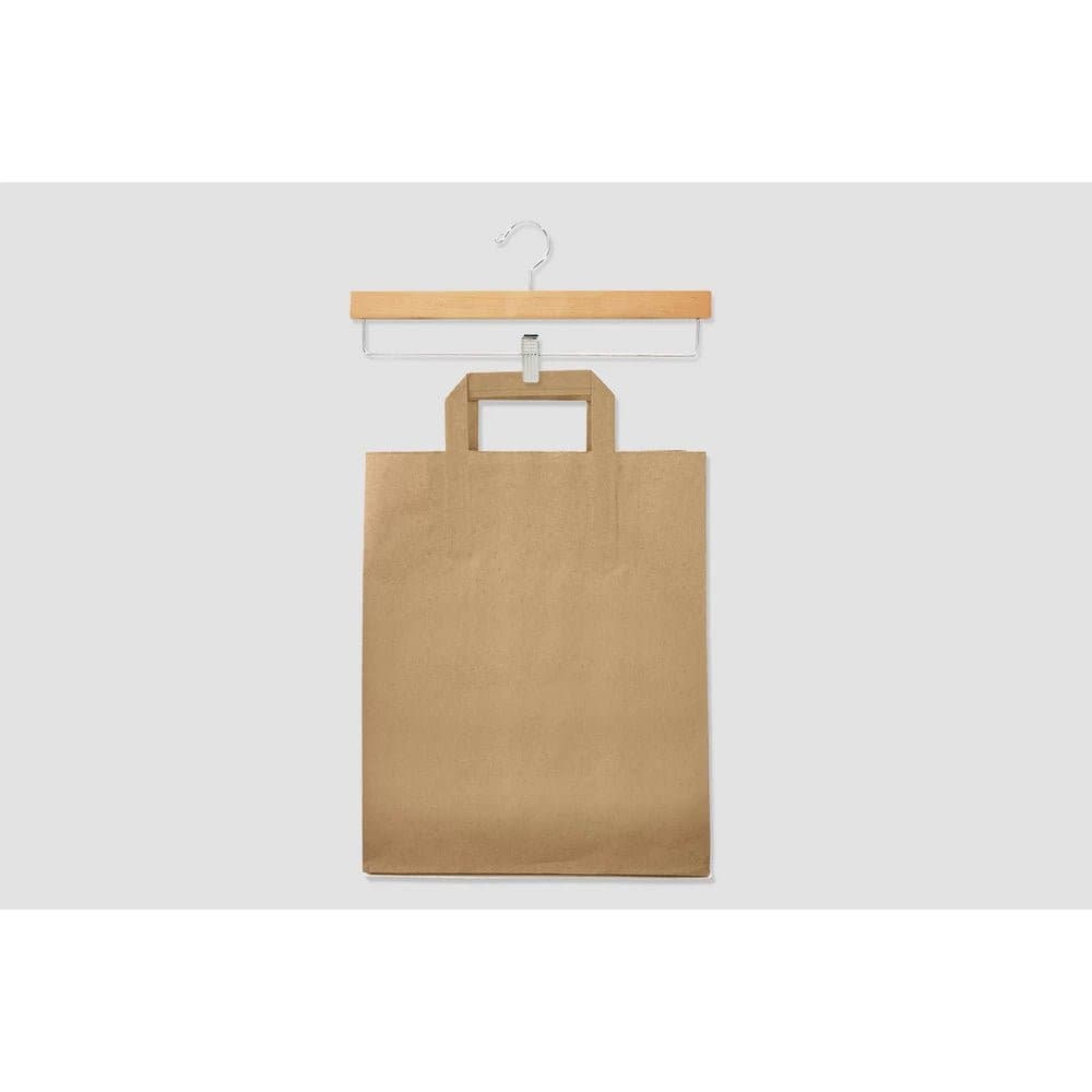 Papiertüten 32+16x39cm mit flachem Griff - Braun - AllBags