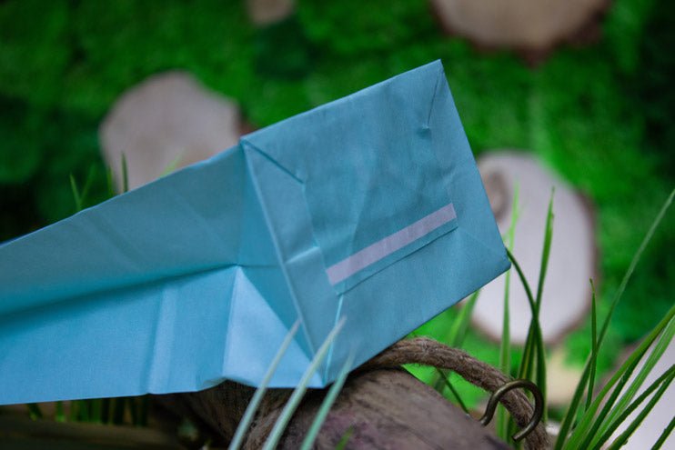 Papiertüten ohne Griff Blau 10+7x28cm 1 Stück - AllBags