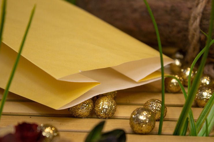 Papiertüten ohne Griff Gelb 100x70x280mm 1 Stück