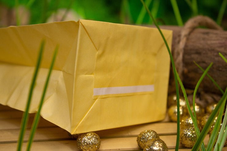 Papiertüten ohne Griff Gelb 100x70x280mm 1 Stück