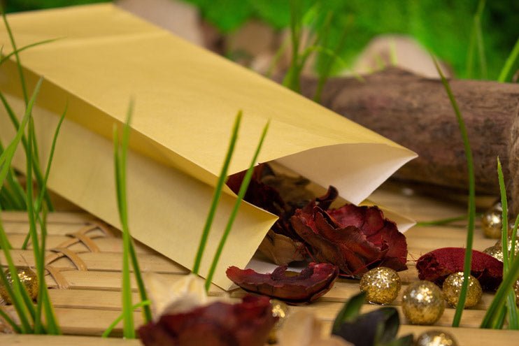 Papiertüten ohne Griff Gelb 100x70x280mm 1 Stück