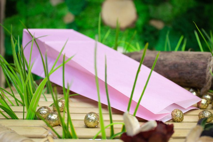 Papiertüten ohne Griff Rosa 100x70x280mm