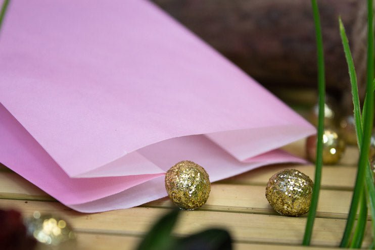 Papiertüten ohne Griff Rosa 100x70x280mm