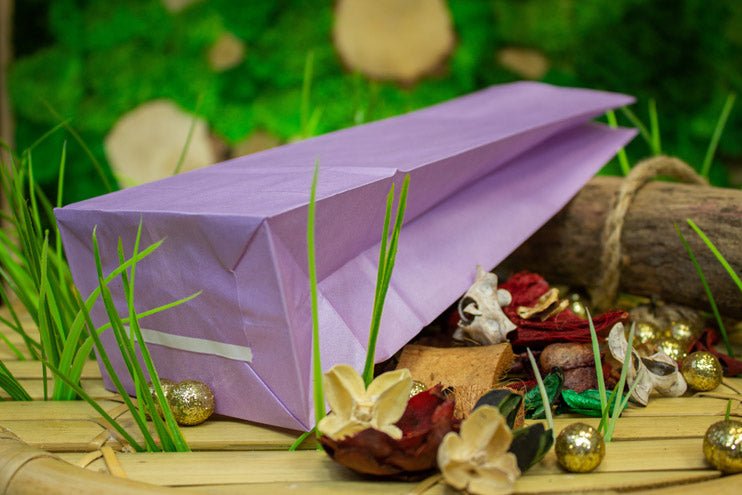 Papiertüten ohne Griff Violett 10+7x28cm 1 Stück - AllBags