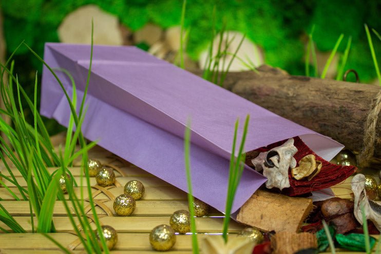 Papiertüten ohne Griff Violett 10+7x28cm 1 Stück - AllBags