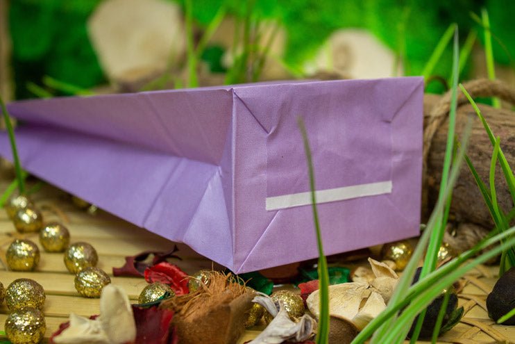 Papiertüten ohne Griff Violett 10+7x28cm 1 Stück - AllBags