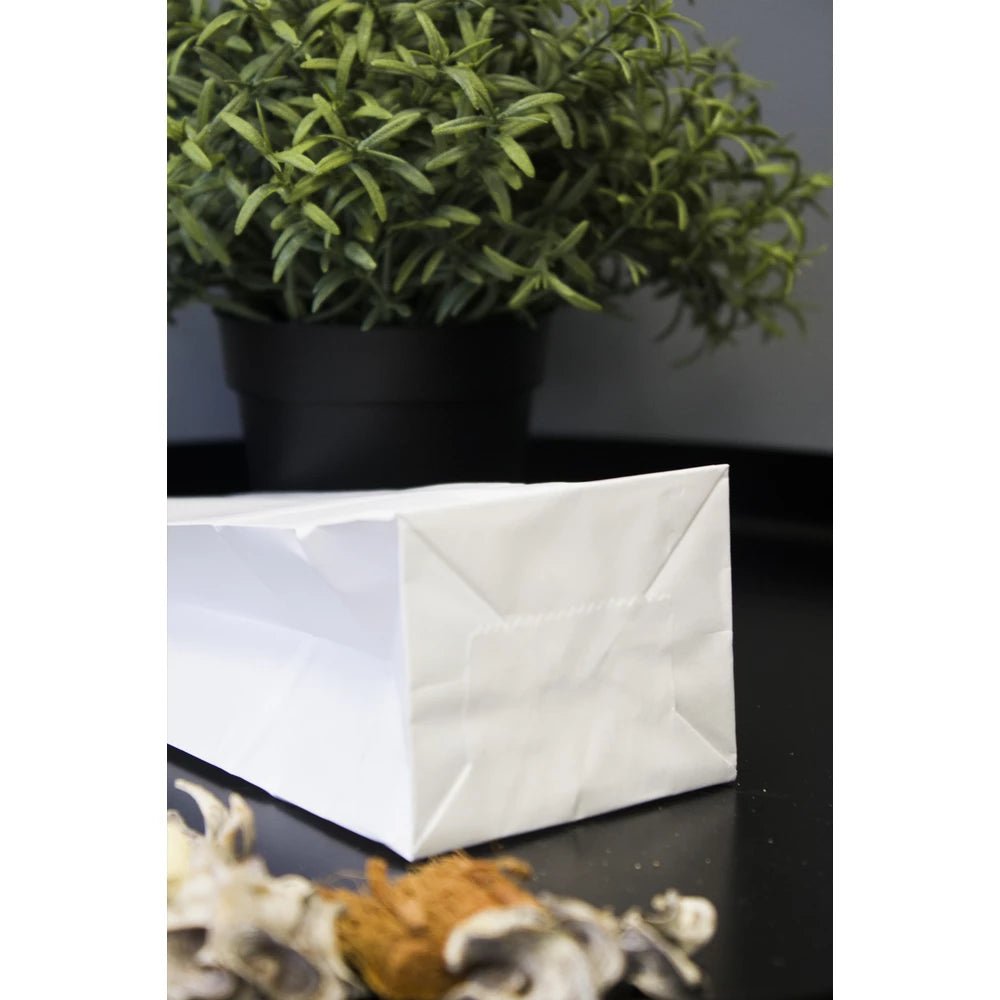 Papiertüten ohne Griff Weiß 12+9,5x32,5cm 1000 Stück - AllBags