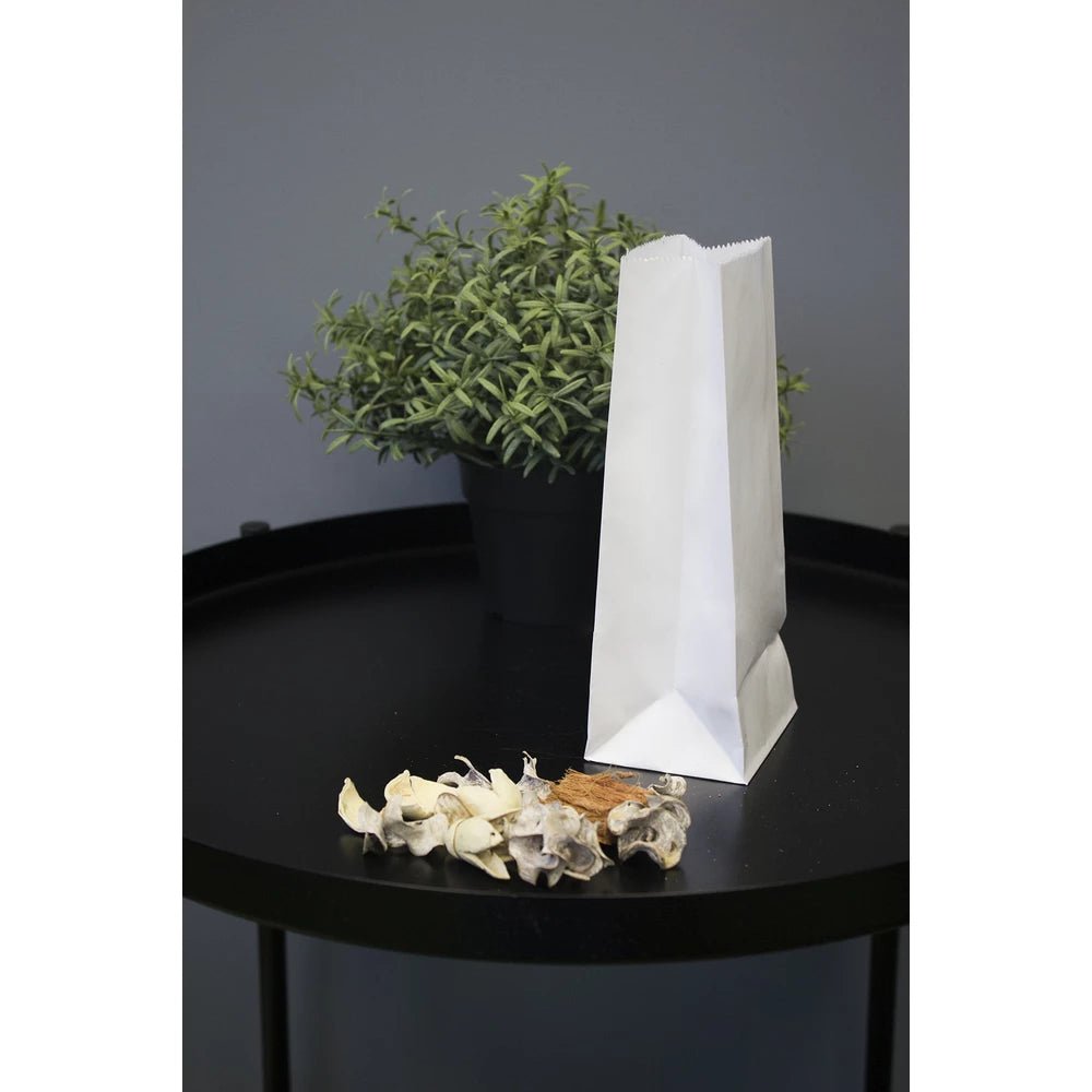 Papiertüten ohne Griff Weiß 12+9,5x32,5cm 1000 Stück - AllBags
