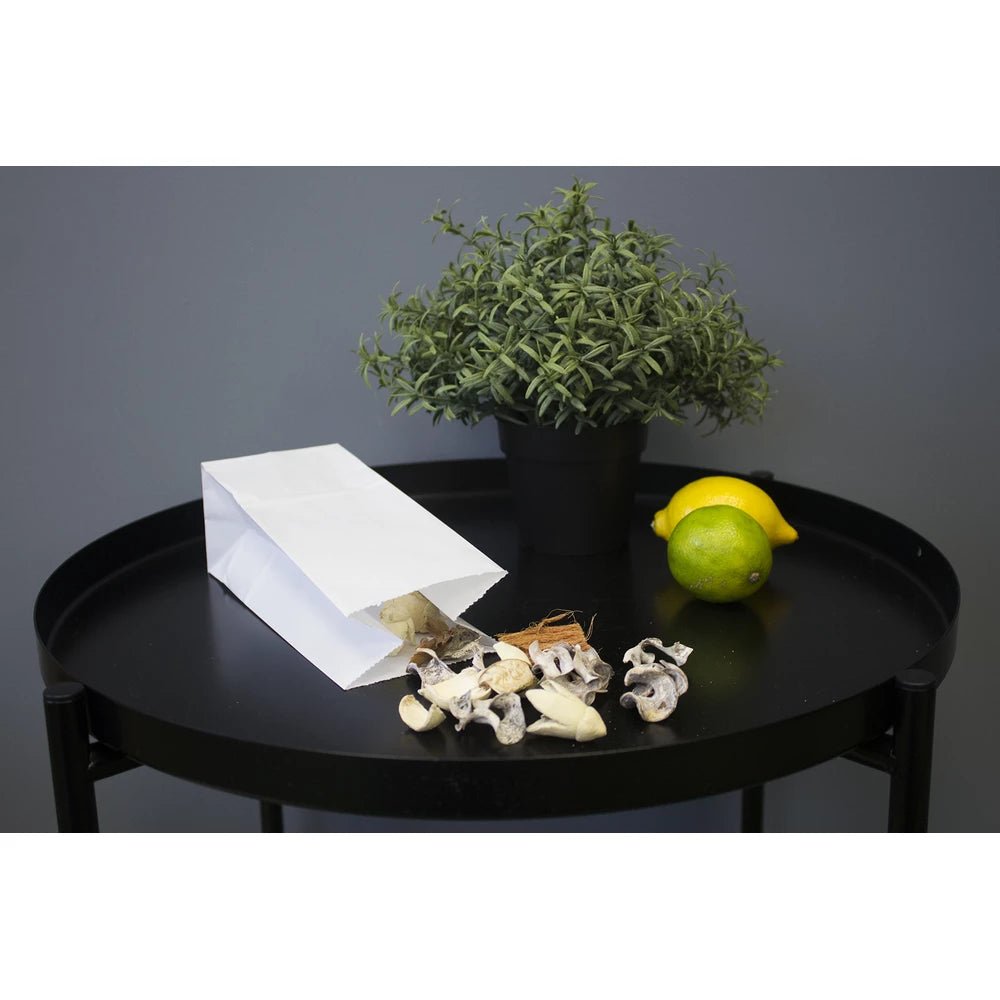 Papiertüten ohne Griff - Weiß - 8+6,5x19cm - 1200 Stück - AllBags
