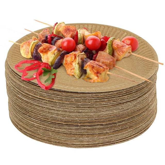 Pappteller Braun 23cm 100 Stück