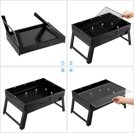 Tragbarer Campinggrill aus Stahl für Outdoor und Reisen